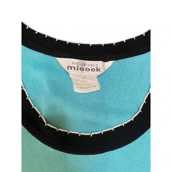 Exclusively Misook Women's Blue‎ Knit Open Front Cardigan with Tank Set Size S - Picture 5 of 11